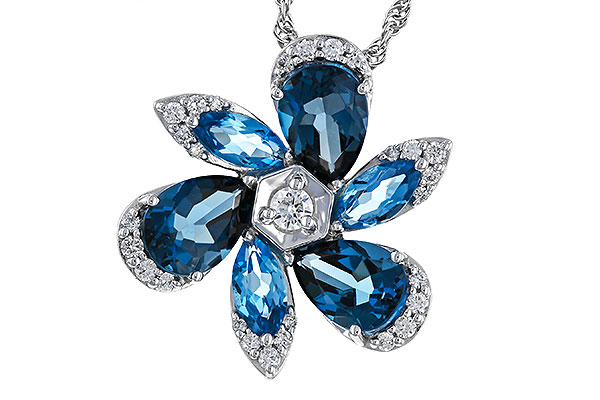 K284-13575: NECKLACE 3.03 BLUE TOPAZ 3.22 TGW