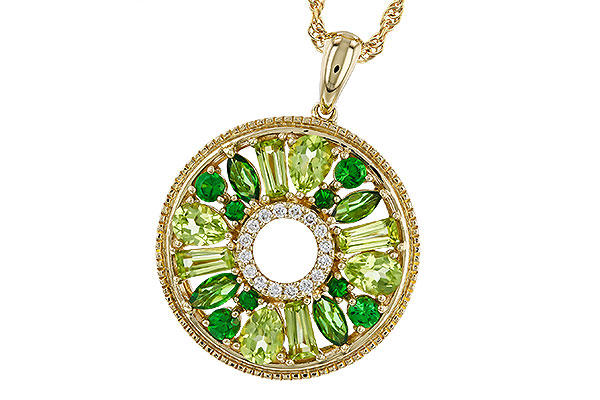 K284-13584: NECKLACE 1.47 SEMI-PREC (PER & GR.GT) 1.52 TGW