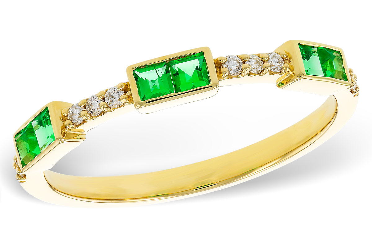 K284-14521: LDS WED RG .23 TW EMERALD .30 TGW