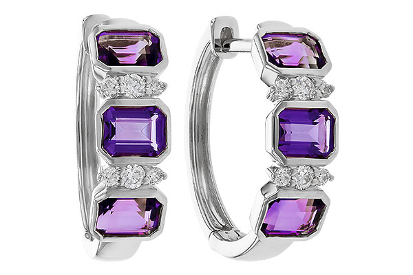 K284-18121: EARRING 1.05 TW AMETHYST 1.16 TGW