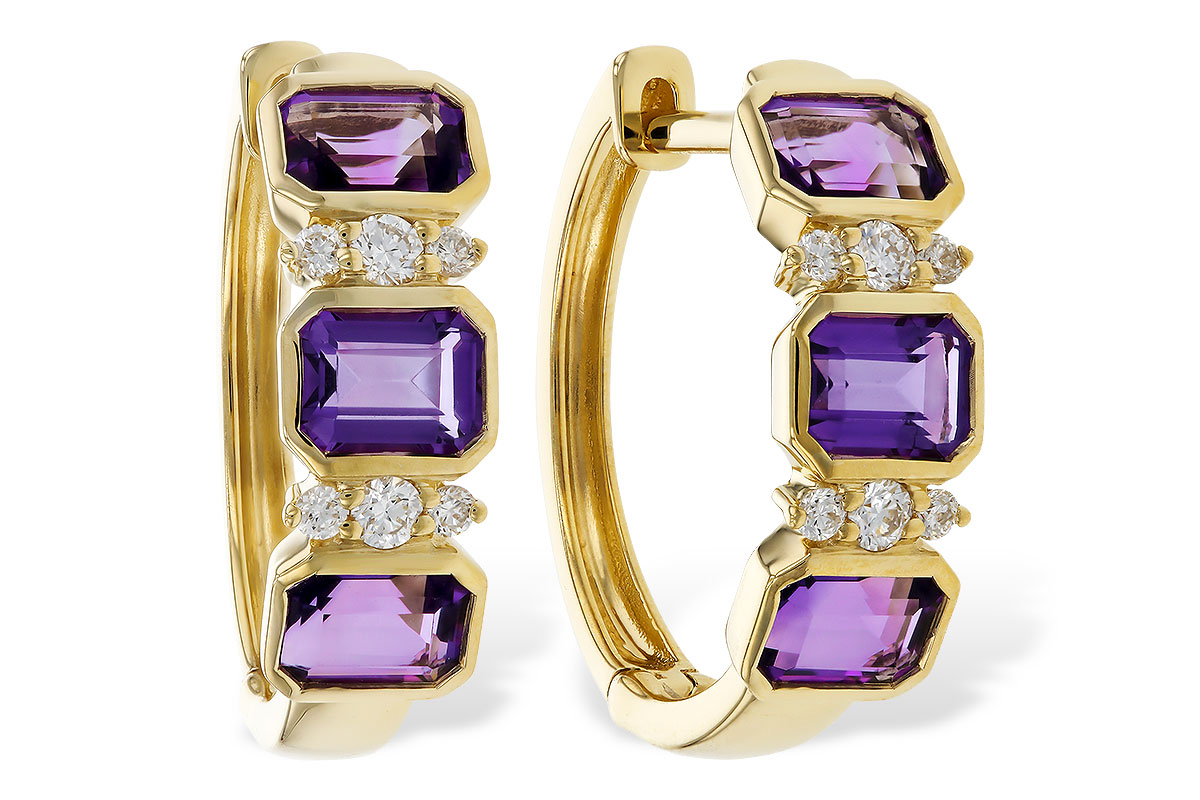 K284-18121: EARRING 1.05 TW AMETHYST 1.16 TGW