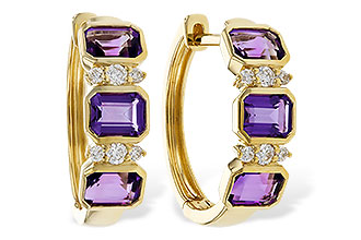 K284-18121: EARRING 1.05 TW AMETHYST 1.16 TGW