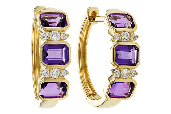 K284-18121: EARRING 1.05 TW AMETHYST 1.16 TGW