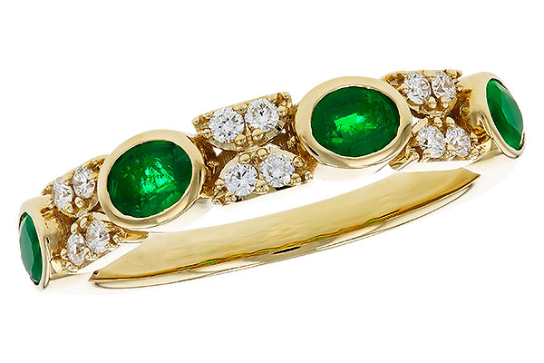 K285-00884: LDS WED RG .54 TW EMERALD .68 TGW