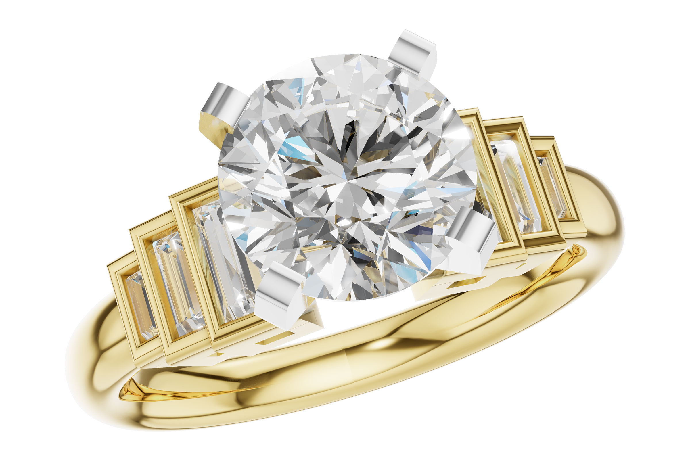 K285-01739: LDS SEMI DIA RG .26 TW BAGUETTES
