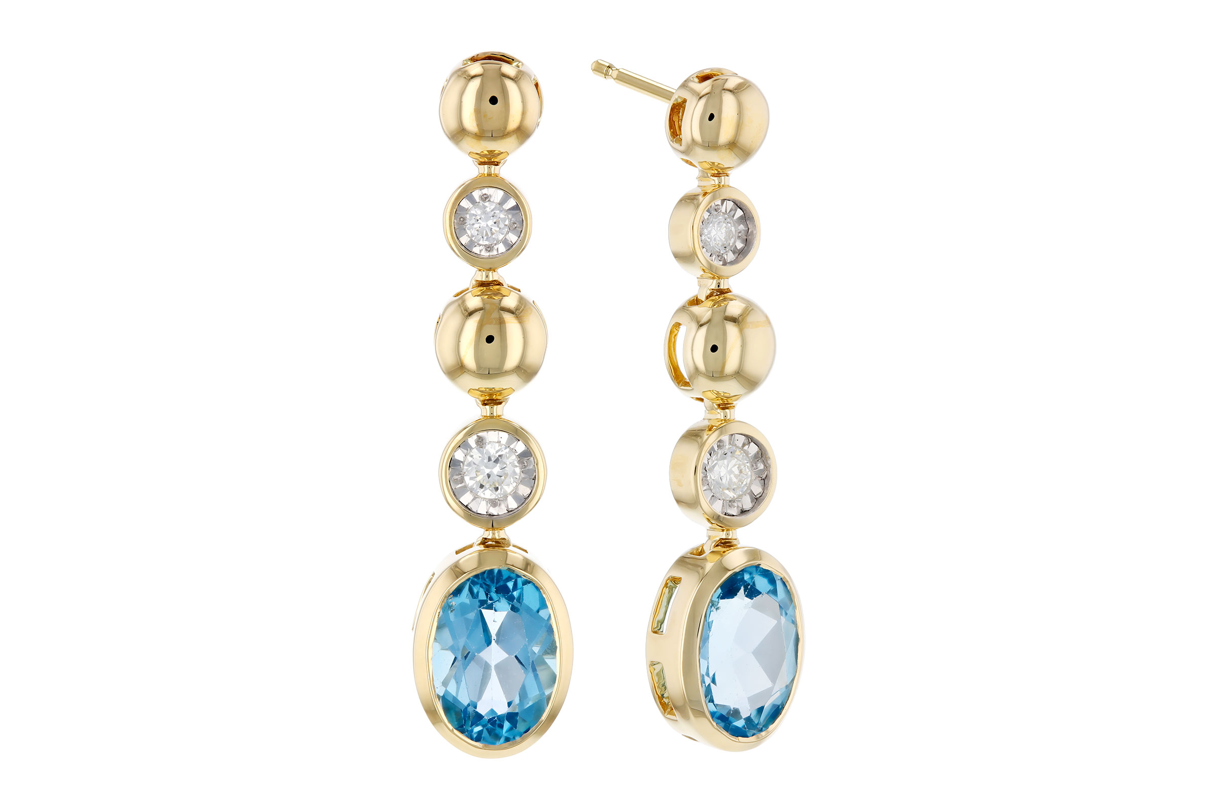 K285-01793: EARRINGS 1.66 TW BLUE TOPAZ 1.76 TGW