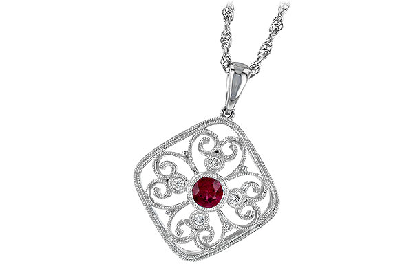 L195-93593: NECKLACE .28 RUBY .34 TGW