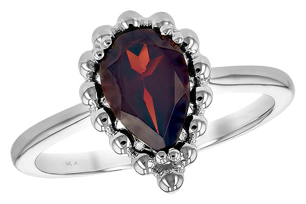 L198-68166: LDS GARNET RING 1.38 CT