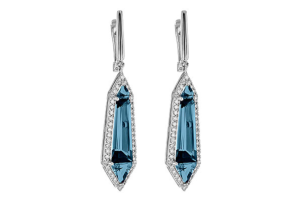 L199-58102: EARR 5.25 LONDON BLUE TOPAZ 5.67 TGW