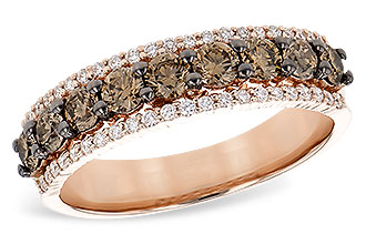 L282-35439: LDS WED RG .80 TW BROWN DIAS 1.00 TW