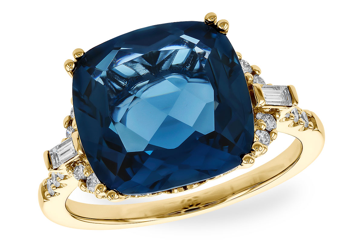 L283-22711: LDS RG 9.00 LONDON BLUE TOPAZ 9.25 TGW (12MM LBT)