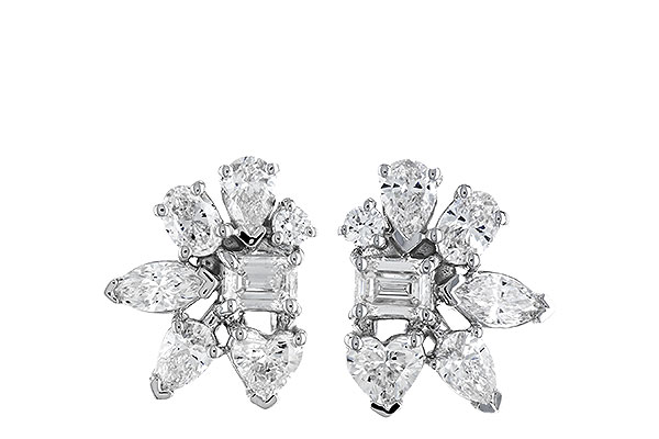 L283-25411: EARRINGS .90 TW FANCY CUT DIAS