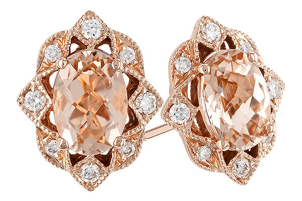 L283-25439: EARR .80 MORGANITE .89 TGW (6x4MM MORG)
