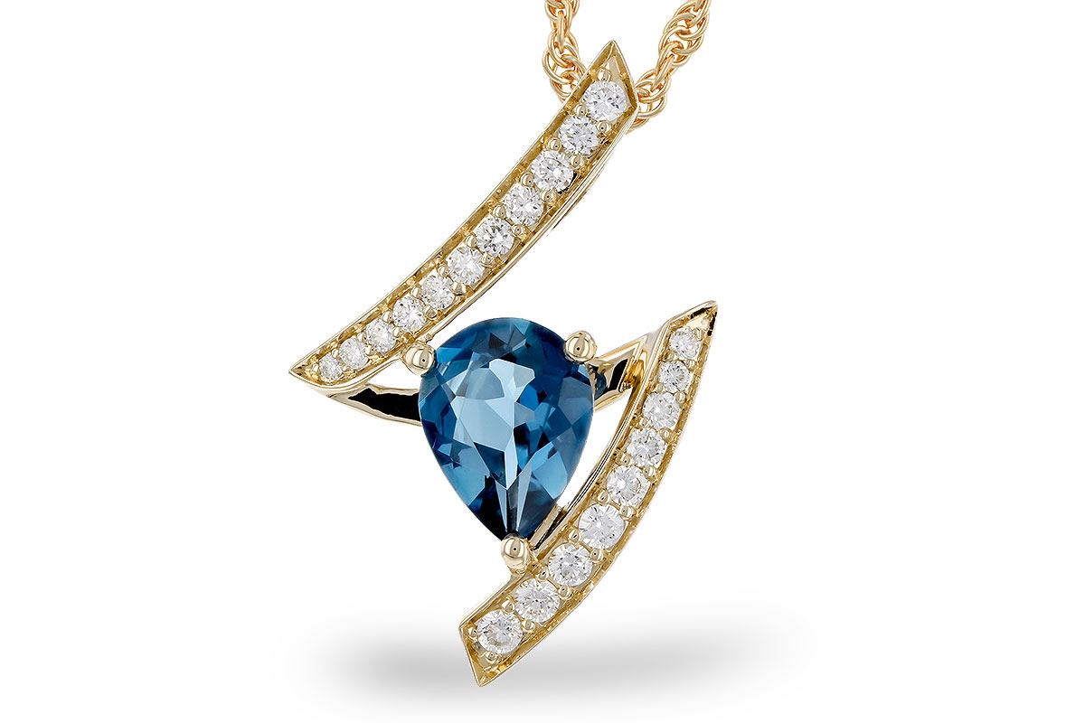 L284-10848: NECK 1.04 LONDON BLUE TOPAZ 1.23 TGW (8x6MM)