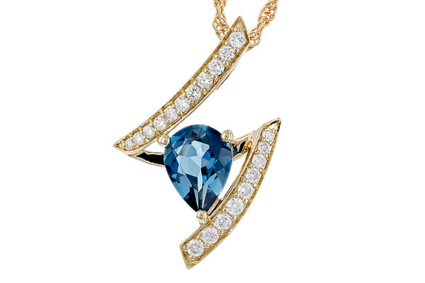 L284-10848: NECK 1.04 LONDON BLUE TOPAZ 1.23 TGW (8x6MM)