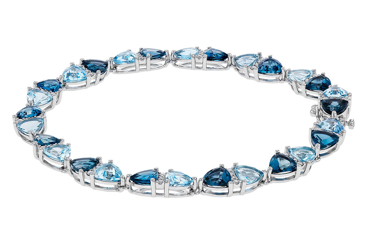 L284-11784: BRACELET 12.20 BLUE TOPAZ 12.50 TGW (7")