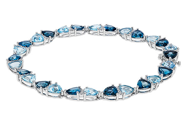 L284-11784: BRACELET 12.20 BLUE TOPAZ 12.50 TGW (7")