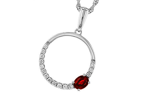 L284-12648: NECKLACE .26 RUBY .41 TGW