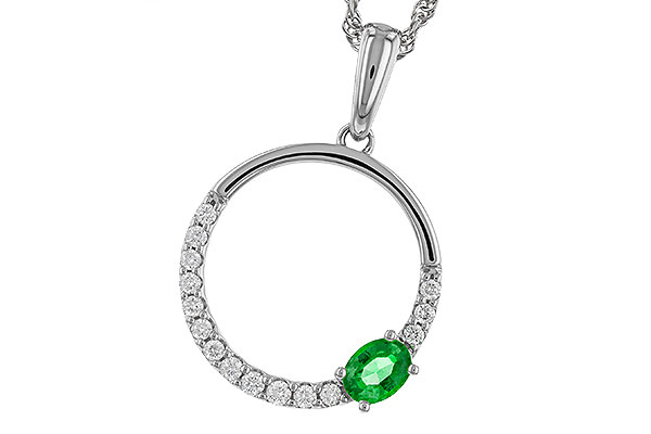 L284-12657: NECKLACE .19 EMERALD .34 TGW