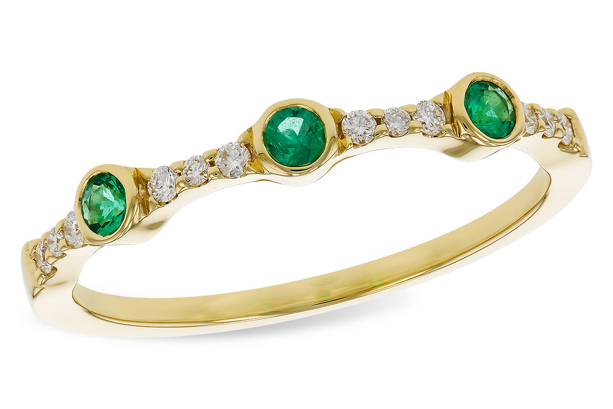 L284-12675: LDS WED RG .11 EMERALD .20 TGW