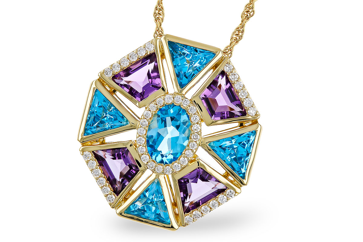 L284-13584: NECKLACE 4.47 SEMI-PREC (BT & AMY) 4.65 TGW
