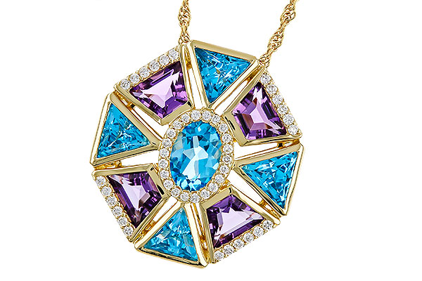 L284-13584: NECKLACE 4.47 SEMI-PREC (BT & AMY) 4.65 TGW