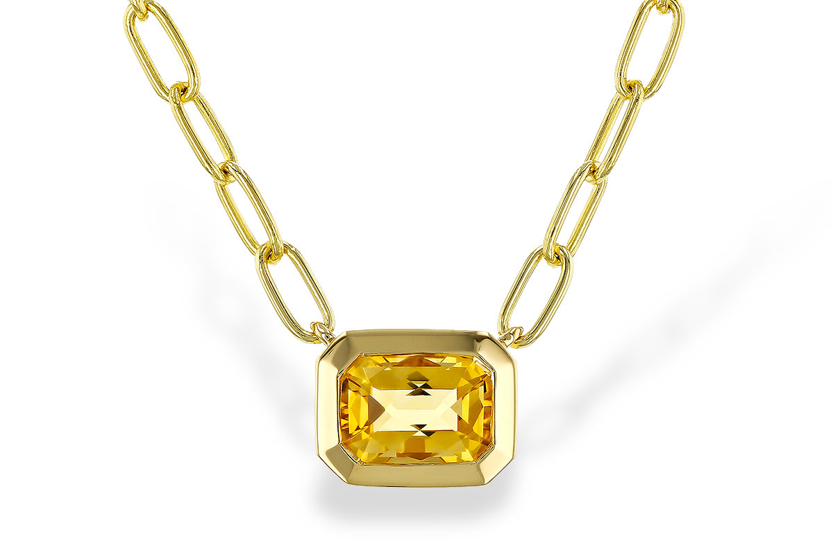 L284-15430: NECKLACE .86 CITRINE (18")