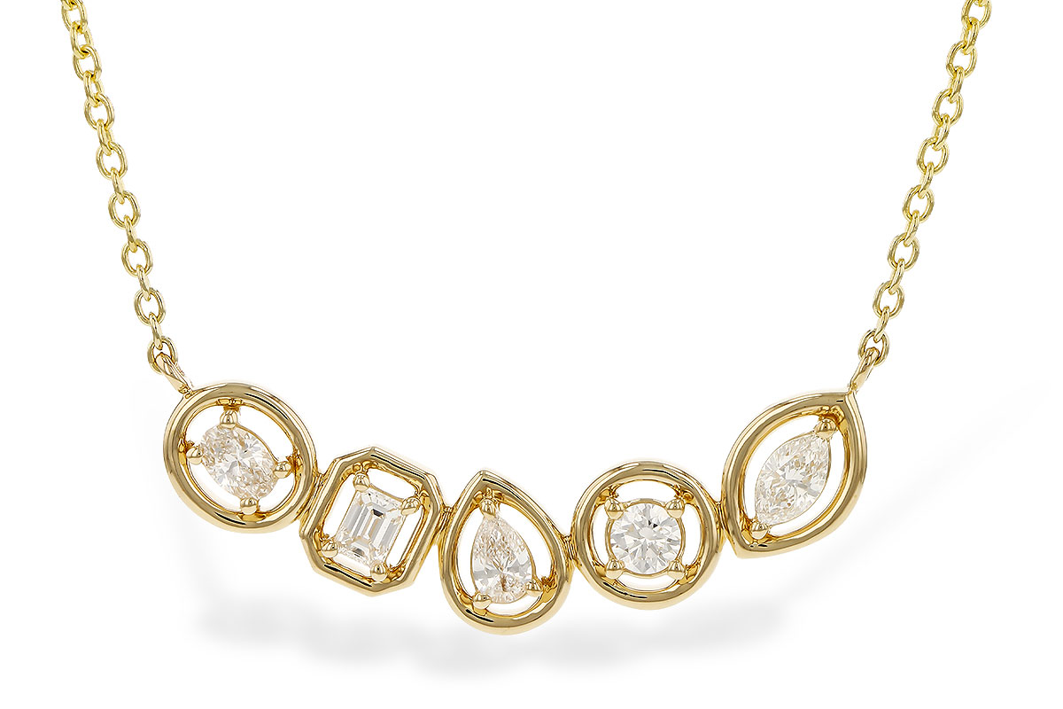L284-16284: NECKLACE .50 TW FANCY CUT DIAS (18")