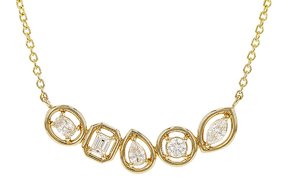 L284-16284: NECKLACE .50 TW FANCY CUT DIAS (18")