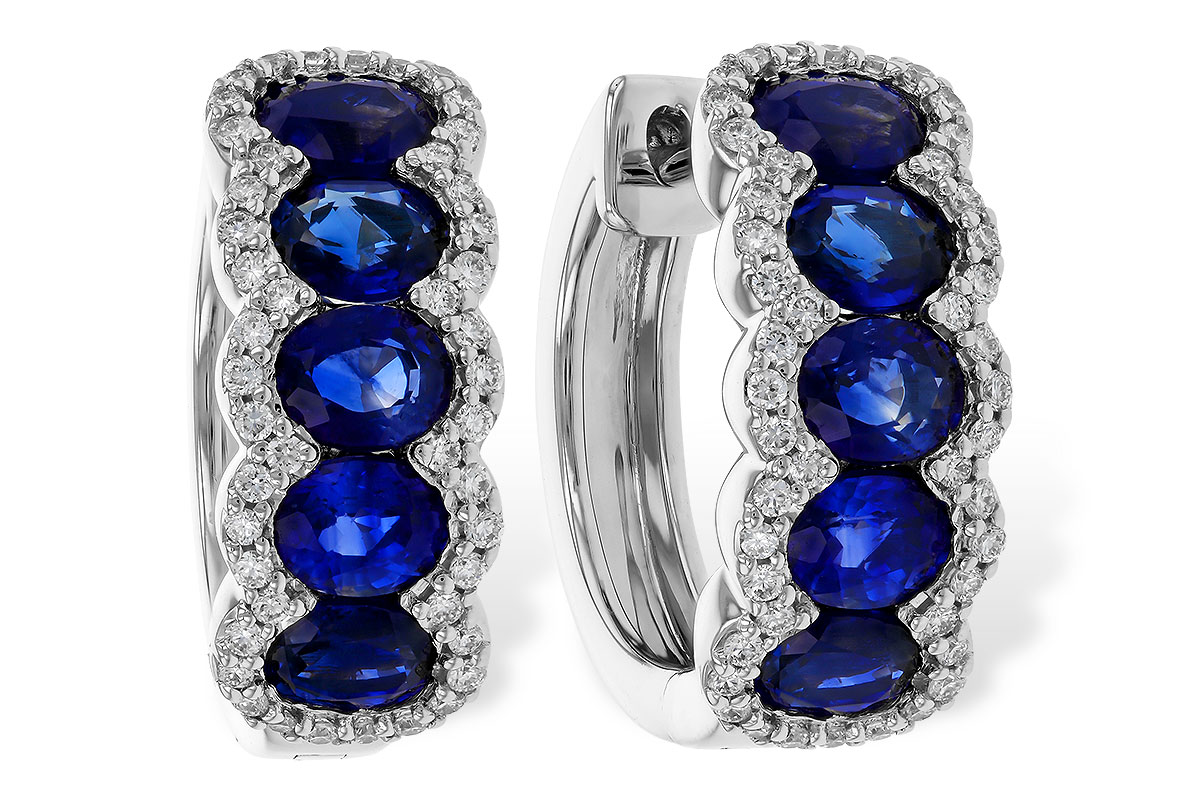 L284-17184: EARRINGS 2.32 TW SAPPHIRE 2.57 TGW