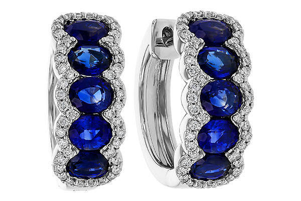 L284-17184: EARRINGS 2.32 TW SAPPHIRE 2.57 TGW