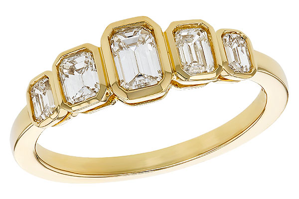 L284-18148: LDS DIA WED RG .90 TW EMERALD CUTS