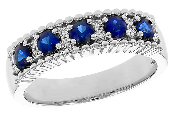 L284-18157: LDS WED RG .64 TW SAPPHIRE .76 TGW