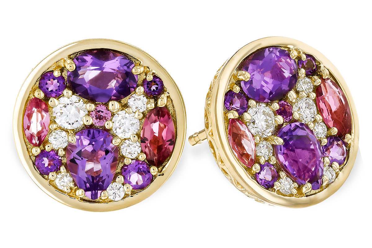 L284-18175: EARR .82 TW SEMI-PRECIOUS (P.TOUR, AMY) .98 TGW
