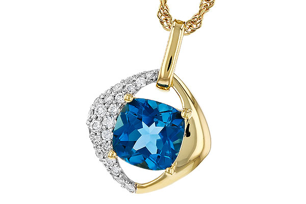L285-00839: NECK 1.43 LONDON BLUE TOPAZ 1.62 TGW (7MM LBT)