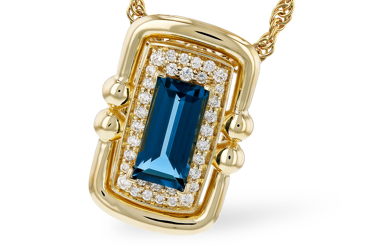 L285-00857: NECK .84 LONDON BLUE TOPAZ .96 TGW (8x4MM LBT)