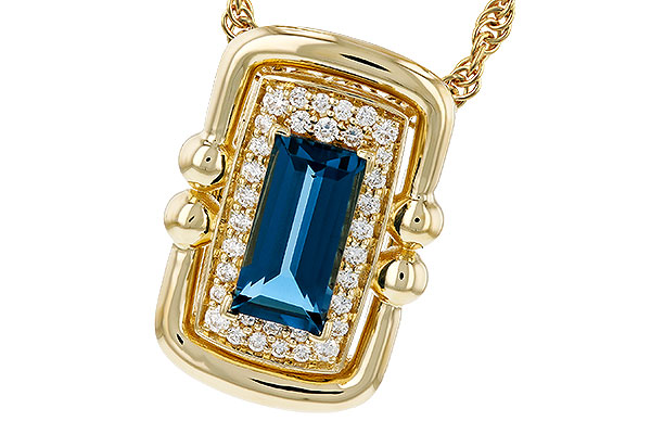 L285-00857: NECK .84 LONDON BLUE TOPAZ .96 TGW (8x4MM LBT)