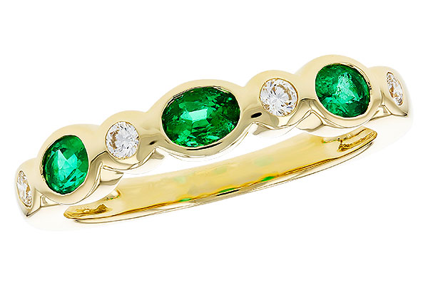 L285-00884: LDS WED RG .43 EMERALD .56 TGW