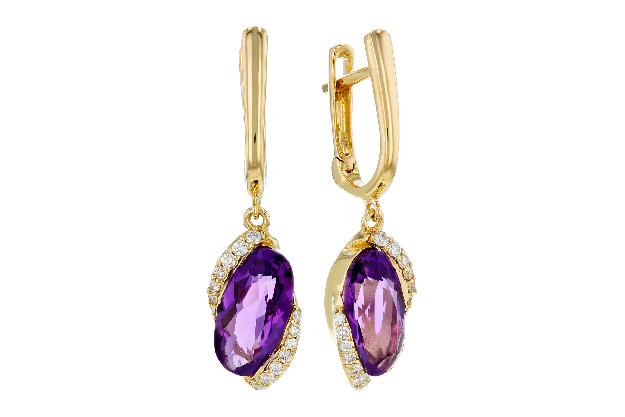 L285-02675: EARRINGS 2.14 TW AMETHYST 2.26 TGW (10x5MM AMY)