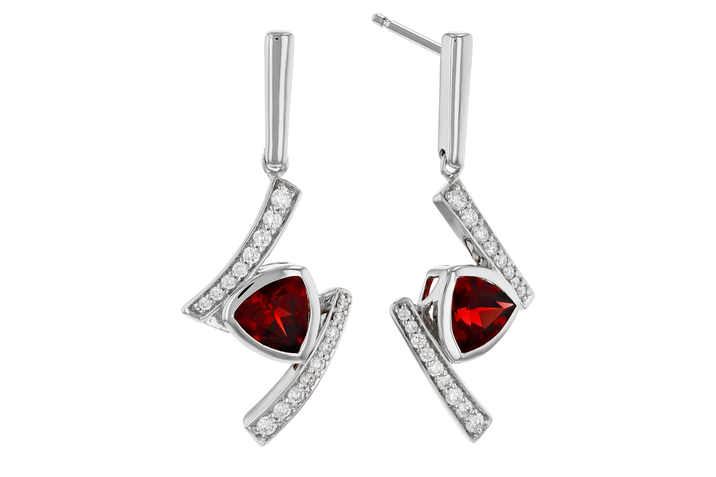 L285-03593: EARRINGS .99 TW GARNET 1.16 TGW (5MM GAR)