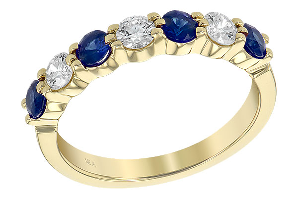M195-03575: LDS WED RG .61 TW SAPP 1.00 TGW