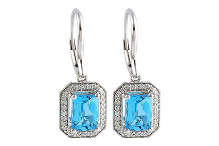 M196-85366: EARR 2.20 BLUE TOPAZ 2.36 TGW