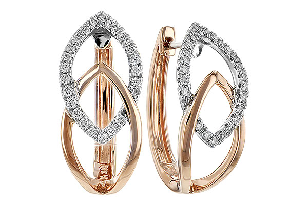 M198-71802: EARRING .25 TW (ROSE & WG)