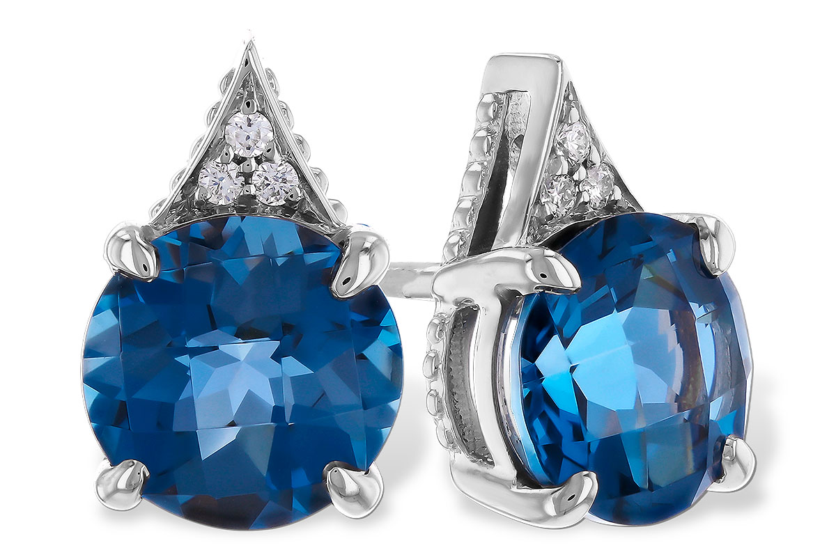 M283-23575: EARR 1.88 TW LONDON BLUE TOPAZ 1.90 TGW (6MM RD)
