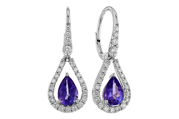 M284-10857: EARR 1.48 TW TANZANITE 1.98 TGW (7x5 PEAR)