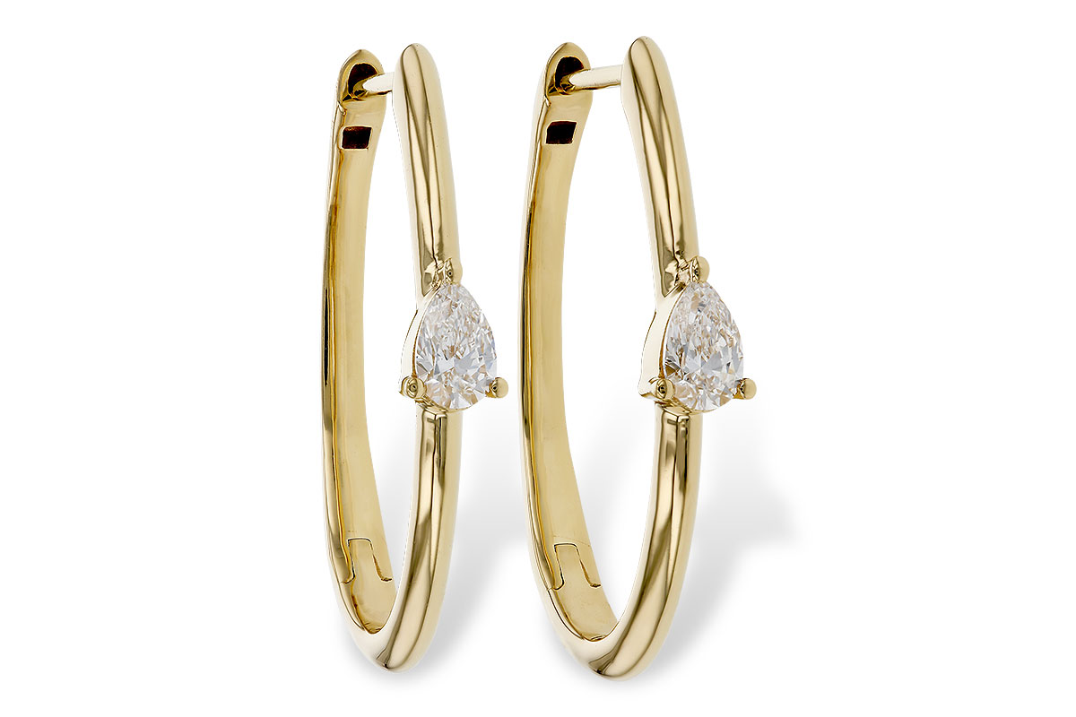 M284-11766: EARRINGS .45 TW PEAR DIAMONDS