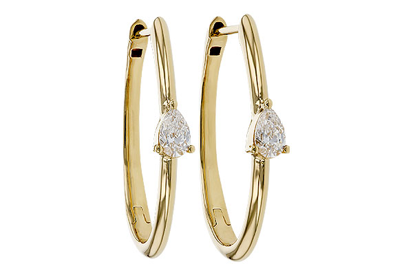 M284-11766: EARRINGS .45 TW PEAR DIAMONDS