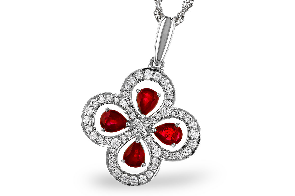 M284-11775: NECKLACE .68 RUBY TW .96 TGW