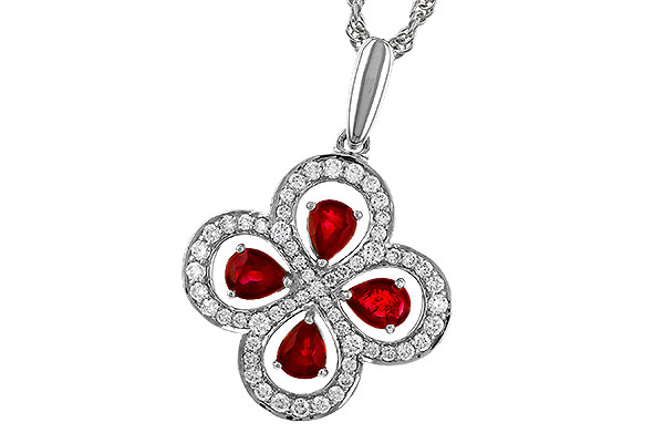 M284-11775: NECKLACE .68 RUBY TW .96 TGW