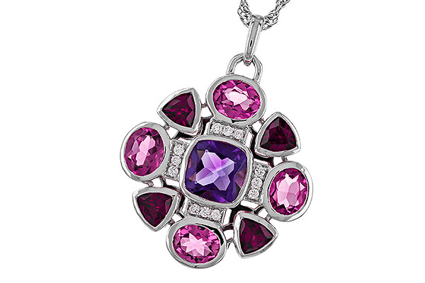 M284-12639: NECKLACE 2.76 SEMI-PREC (AM,GT,PT) 2.82 TGW
